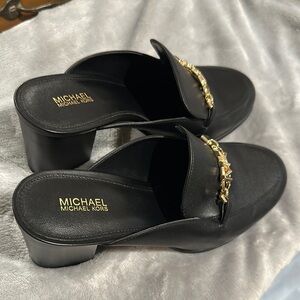 Michael Kors Black Women's Shoes with Gold Accents